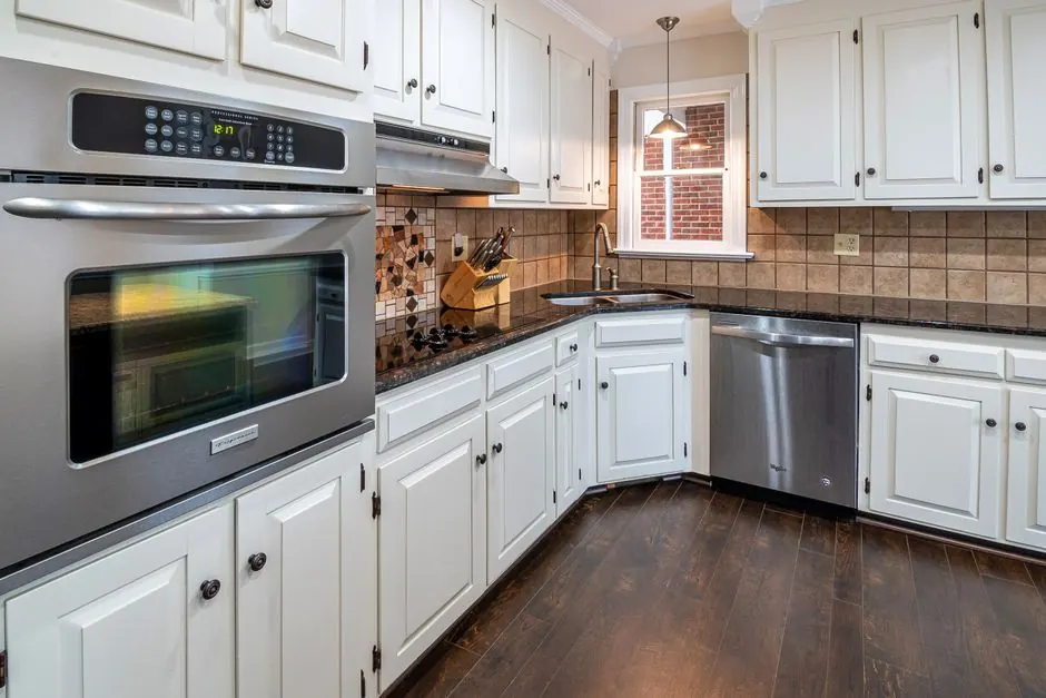 Detailed kitchen cabinet doors used to estimate cabinet painting cost per door