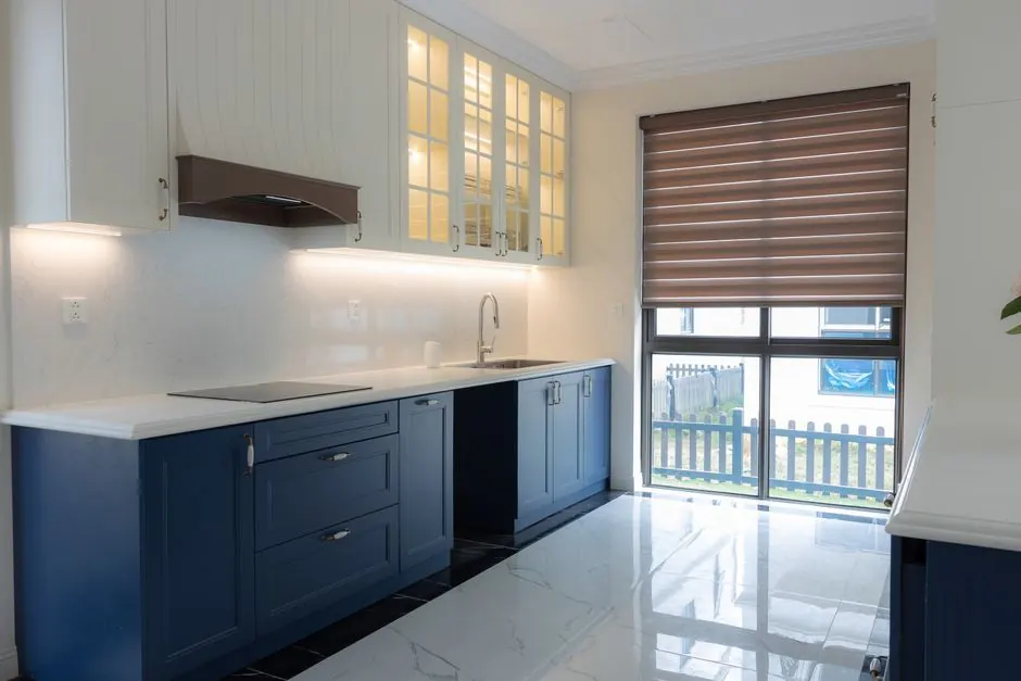Finished painted cabinets showing a smooth cabinet coating