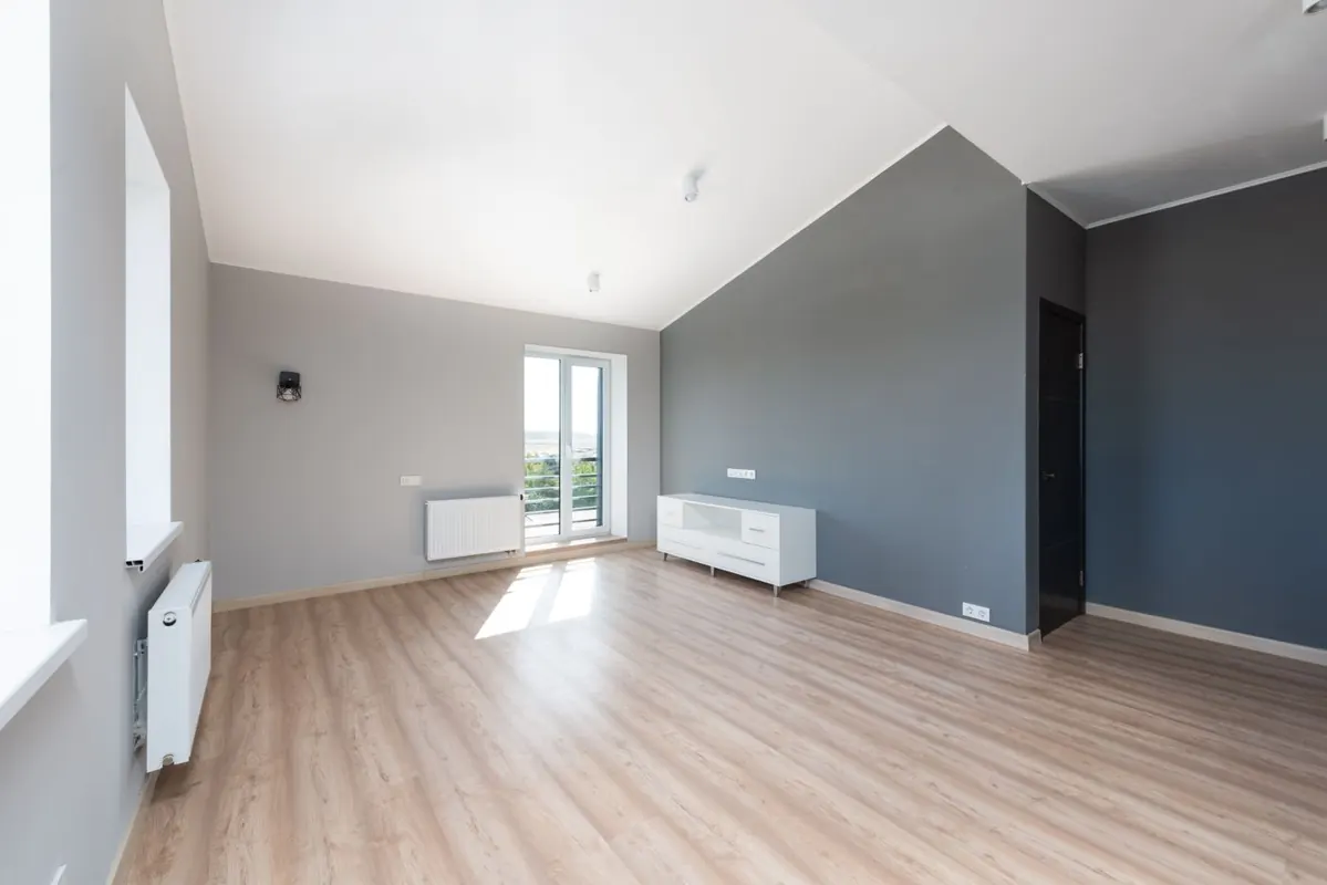 Empty neutral room ready for interior paint color testing