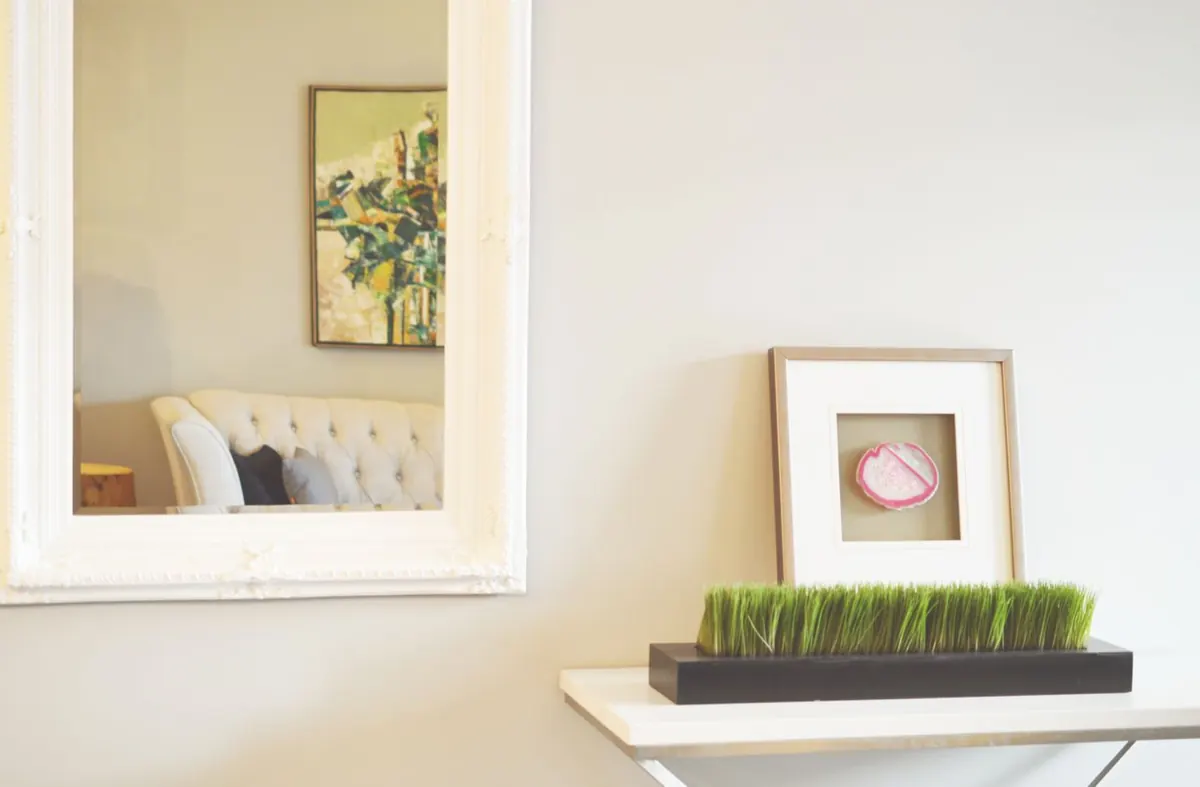 Styled living room showing coordinated paint colors and decor