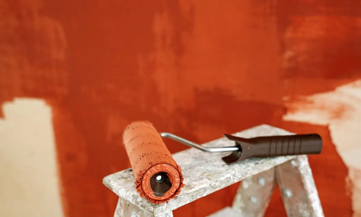 Paint roller and tools ready for a residential color change