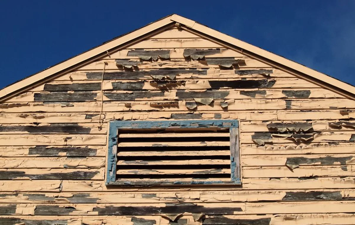 Exterior home surfaces exposed to strong sunlight and weather