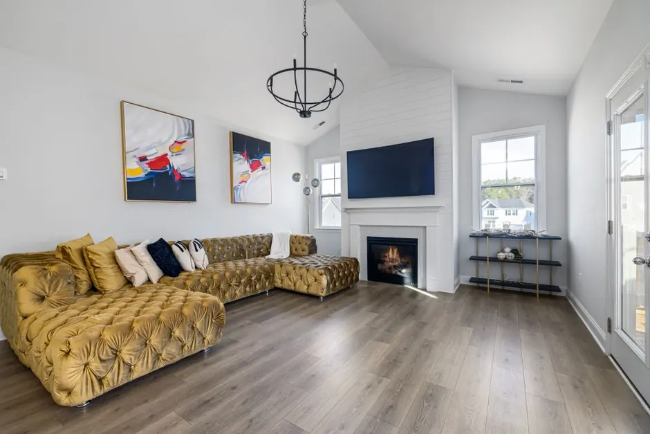 Freshly painted interior room with soft neutral walls