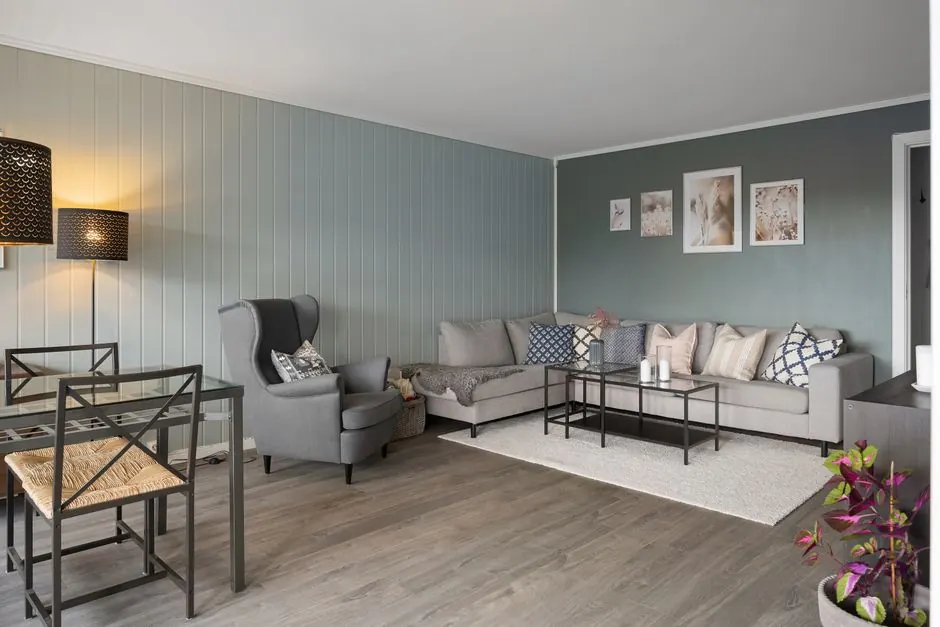 Modern interior room with light paint and clean trim