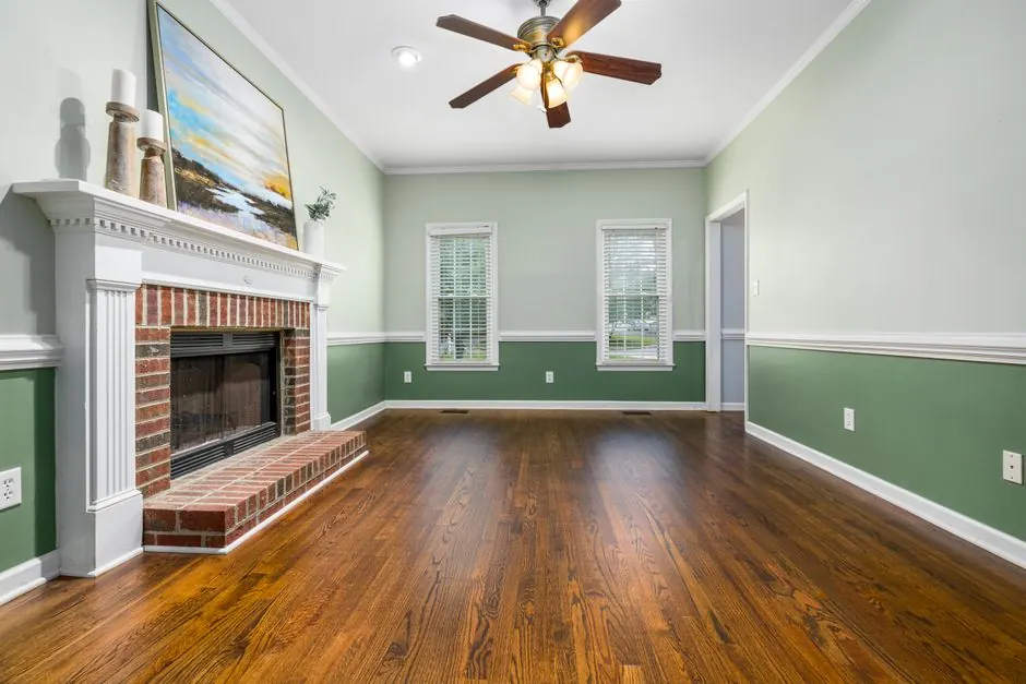 Fresh interior paint in a home room with natural light