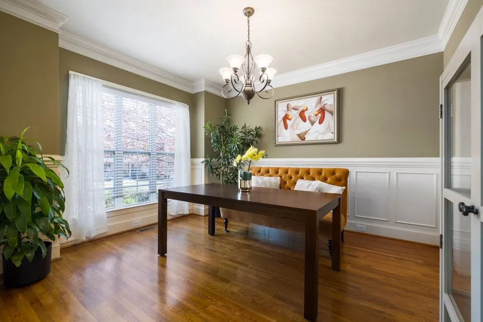 Clean home interior with painted walls and trim