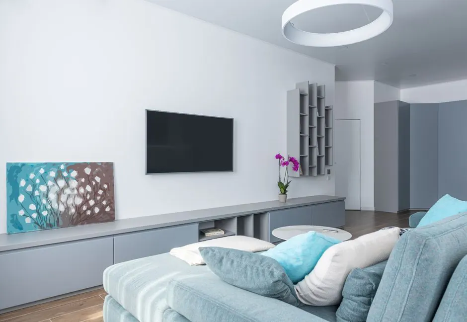 Premium interior room with smooth painted walls