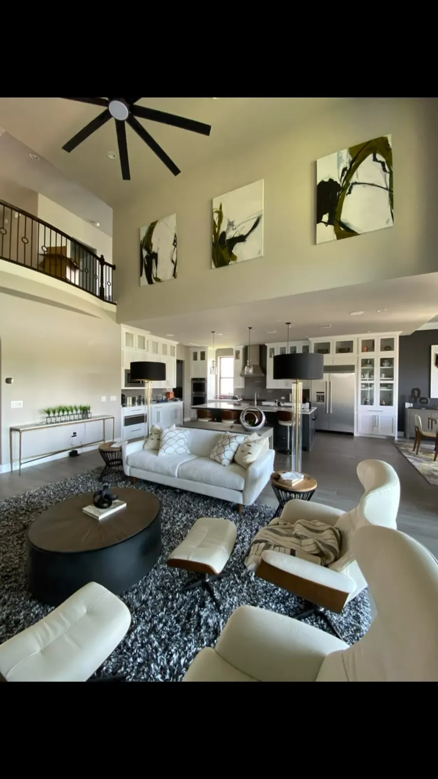 Finished open-concept living room painted by New Life Painting in the Austin area