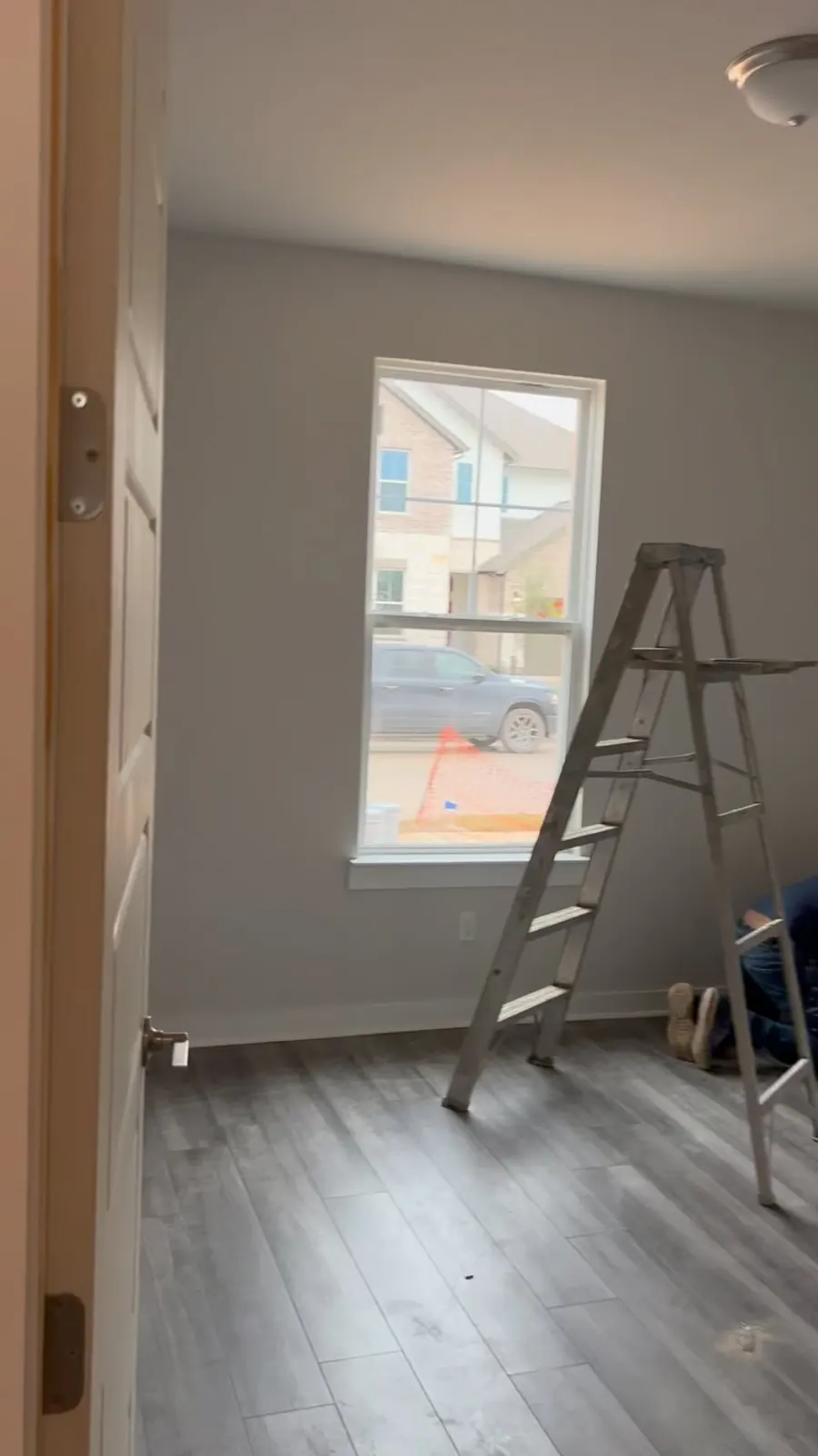 Interior room prepared for professional painting by New Life Painting